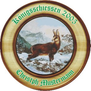 Schützenscheiben Ehrenscheiben Rohlinge - Beschrftungen