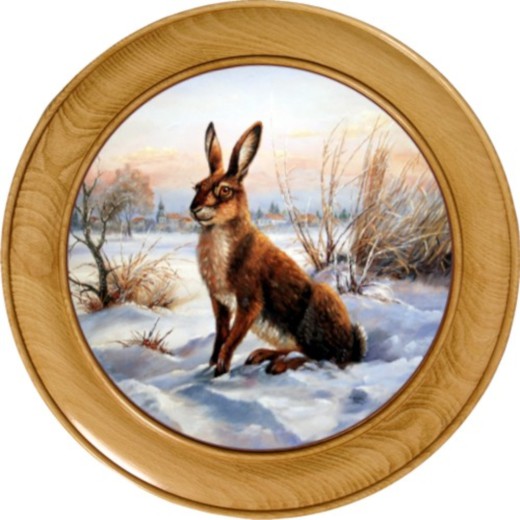 Hase - gedrechselte Schützenscheibe 3 cm dick, Echtholz, Leimholz Buche, Ehrenscheibe, zum Beschuß geeignet.