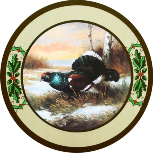 Schützenscheibe Auerhahn – Echtholz Buche | 30 / 40 / 50 cm