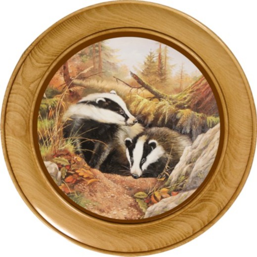 Schützenscheibe Dachs – Leimholz Buche | 30 / 40 / 50 cm