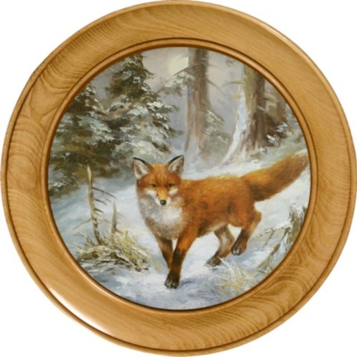 Schützenscheibe Fuchs links – Leimholz Buche | 30 / 40 / 50 cm