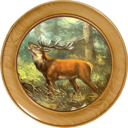 Schützenscheibe Hirsch links – Leimholz Buche | 30 / 40 / 50 cm