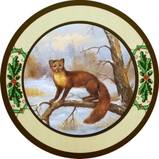 Schützenscheibe Marder - Beschußscheibe Eichenlaub Buche – 30/40/50 cm