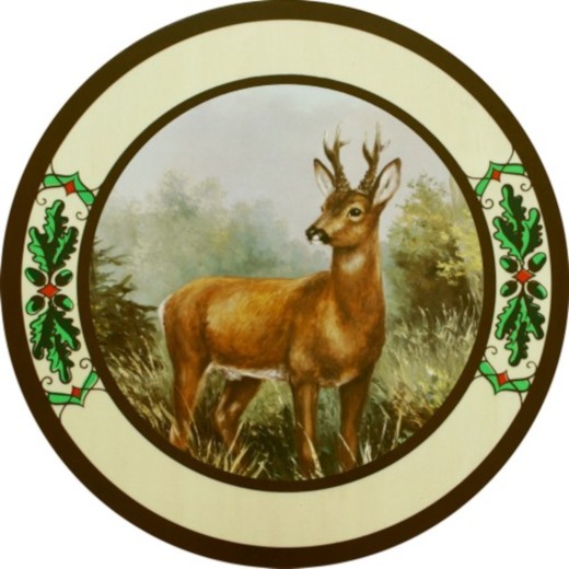 Schützenscheibe Rehbock – Echtholz Buche | 30 / 40 / 50 cm