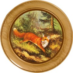 Schützenscheibe Fuchs rechts – Leimholz Buche | 30 / 40 / 50 cm