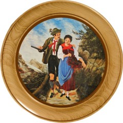 Schützenscheibe Jäger Pärchen – Leimholz Buche | 30 / 40 / 50 cm