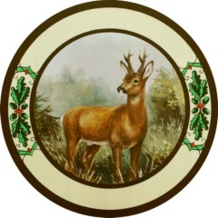 Schützenscheibe Rehbock – Echtholz Buche | 30 / 40 / 50 cm