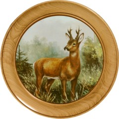 Schützenscheibe Rehbock – Leimholz Buche | 30 / 40 / 50 cm