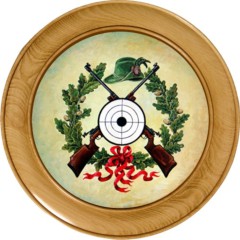 Schützenscheibe Zielscheibe Gewehre – Leimholz Buche | 30 / 40 / 50 cm